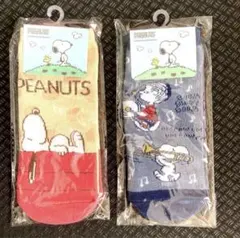 スヌーピー　SNOOPY ピーナッツ　ソックス　2足セット