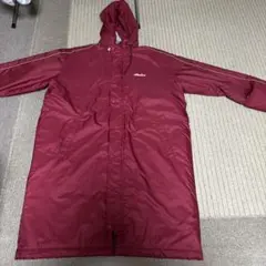 赤 フード付きロングジャケット