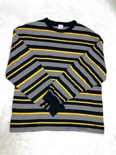 チャンピオン　ボーダー長袖Tシャツ ネイビー✖️イエロー　XL【美品】