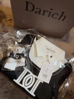 【ノベルティ付】Darich DDロゴレイヤードニットトップス ブラック