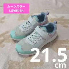 【D393】ムーンスター 21.5 ラブラッシュ EE スニーカー マルチ