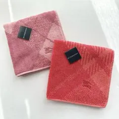 【 新品未使用 】 BURBERRY バーバリー タオルハンカチ 2枚セット ②