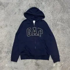 美品 OLD GAP フルジップパーカー ネイビー S y2k archive