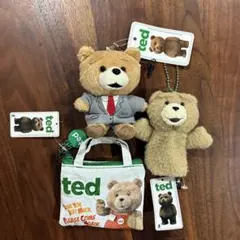 ted 3点セット　ポーチ　指人形　ぬいぐるみマスコット　キーチェーン