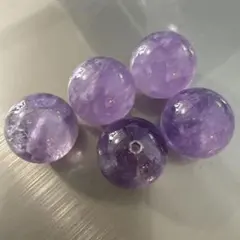 アメジスト　16ミリ　5個セット　天然石　ハンドメイド　ビーズ　アクセサリー