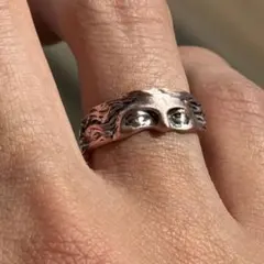 【即購入OK】ヴィンテージリング アンティーク　彫像デザイン　メキシカン　古着屋