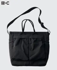 新品タグ付きユニクロブラック 2WAYユーティリティバッグ479741