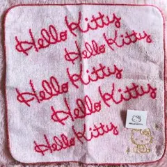 希少レア　ハローキティ　刺繍入りタオル　2003年製 平成レトロ　サンリオ