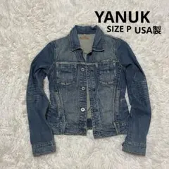 YANUKヤヌークデニムジャケットGジャン P XS S ストレッチ　USA製