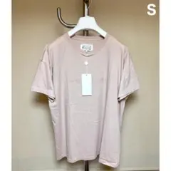 新品 L マルジェラ 24aw エンブロイダリーロゴTシャツ ピンク 19324