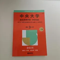 中央大学 総合政策学部 2025赤本
