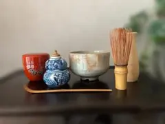 茶道・お点前セット 陶器と竹製品