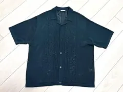 【GU】XLサイズ｜ウォッシャブルメッシュニットシャツ［5分袖〕のサムネイル