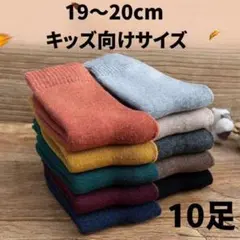 19〜20cm キッズ 靴下 10足セット 秋冬向け くすみカラー 小さめサイズ