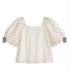 GRL ドット柄シアーバルーンスリーブブラウス［ac2247］