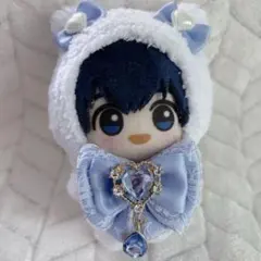 モンぬい スタイ よだれかけ ぬい服 紫 水色 羽 - メルカリ