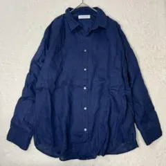 アデイインザライフ◆長袖リネンシャツ/羽織 ウォッシャブル 薄手 シンプル