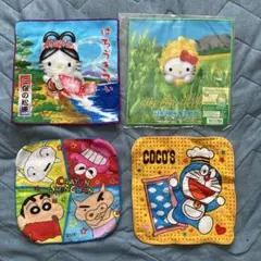 キャラクタータオルセット（ハローキティ、ドラえもん、クレヨンしんちゃん）
