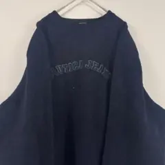 NAUTICA フリース ロゴロンT 紺 ネイビー