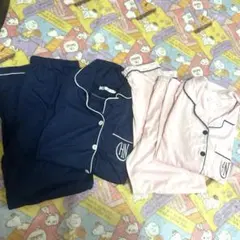 授乳口付きマタニティパジャマ2枚セット