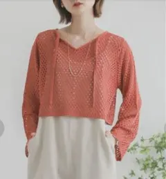 2wayメッシュショートセーター　センスオブプレイバイスアーバンリサーチ　美品