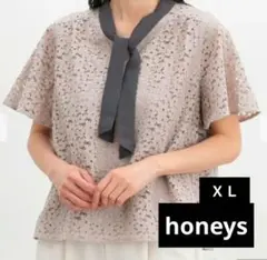 レースボウタイトップス　ハニーズ　L L