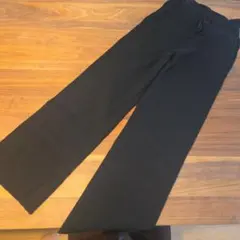 ユニクロ　ウォッシャブルニットリブパンツ　ブラック　Sサイズ