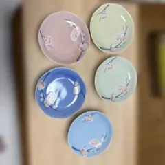 新品未使用 たち吉 花柄 皿 5枚セットのサムネイル