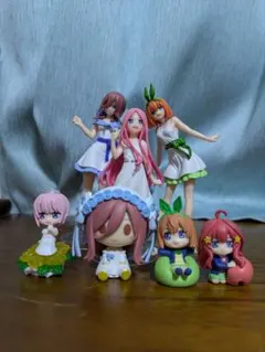 三人のドレスフィギュアセット5等分の花嫁