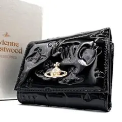 あ様専用　ヴィヴィアンウエストウッド　三つ折り財布　オーブ　がま口　エナメル　黒