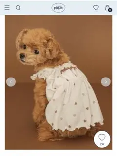 新作 ジェラートピケ ハート柄フリルワンピース