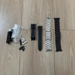 Apple Watch用バンドセット（黒・シルバー）40mm
