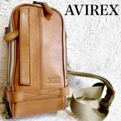 美品 AVIREX アヴィレックス レザー ボディバッグ ショルダーバッグ 本革