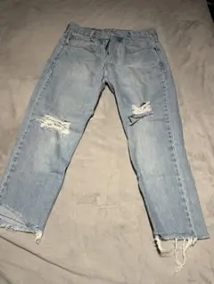 Levi's 516 ダメージ加工 ストレートデニム W38 L34