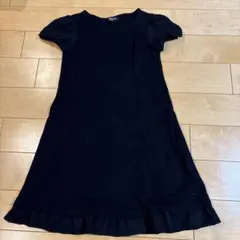 COMME CA ISM 半袖ワンピース 130A 黒