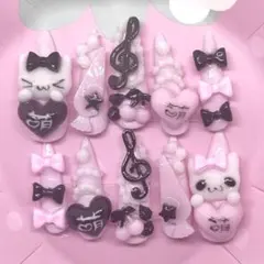 地雷系 量産型 姫系 ハンドメイド ネイルチップ 平成女児