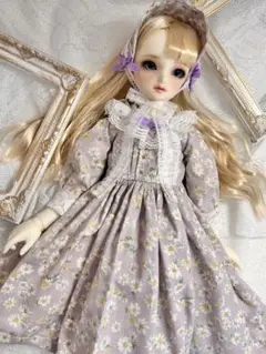 SDM ドレス 服 花柄ワンピース パープル