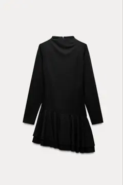 zara フリル付きジャンプスーツドレス