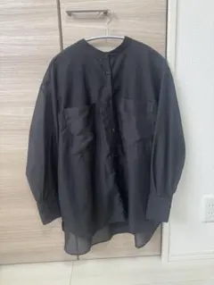 シースルーブラックシャツ 長袖