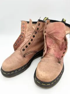 Dr.Martens 8ホール ピンク パイソン柄 ヴィンテージ イングランド製のサムネイル