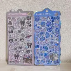 ボンボンドロップシール オリジナル しろくろ そらねこ ちゅるきら