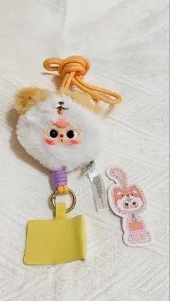 人気のベイビースリー 動物ぬいぐるみ スマホストラップ 動く目