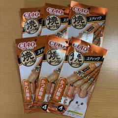 CIAO 그릴드 가다랭이 스틱, 가다랭이 양념, 6팩 세트