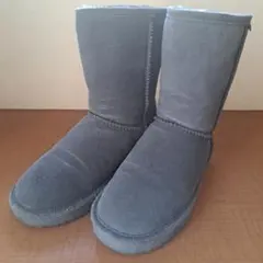 最終値下げ！BEARPAW ムートンブーツ グレー　ミドル　22㎝～22.5㎝