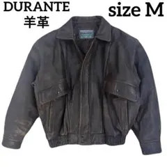 DURANTE 羊革 ボンバージャケット A-2タイプ 焦げ茶 M