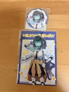 ミルキー☆サブウェイ くじクリフ 来栖真希菜 マキナ 缶バッジ ブロマイド