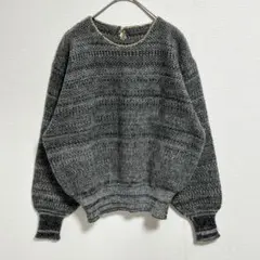 A660★ニットセーター/ライトグレー/大人可愛い/Ｍ/袖口絞り