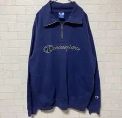 Champion ネイビー ジップアップ スウェット