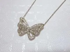 良品 D0.9ct k18WG バタフライ ダイヤモンド ネックレス 蝶 - メルカリ
