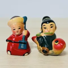 【未使用】中国　人形型　鉛筆削り 楽器　民芸品　ヴィンテージ　アンティーク